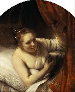 REMBRANDT Harmenszoon van Rijn A young Woman in Bed 9mk33) USA oil painting artist